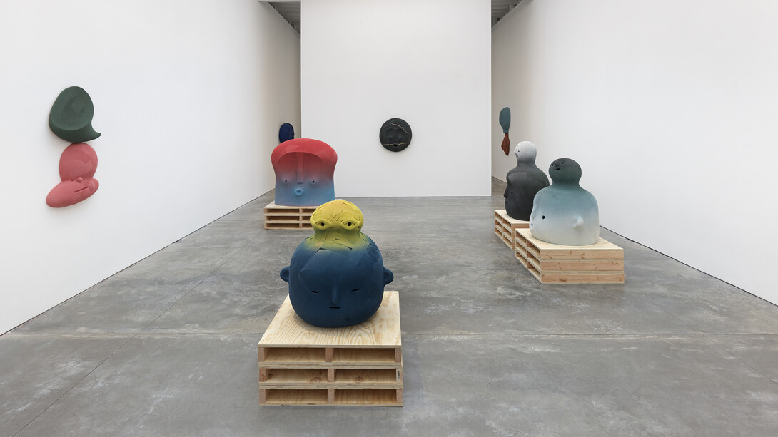 En Iwamura, Mask, exhibition view. Courtesy of Ross + Kramer
