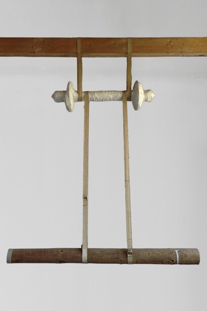 Machine for flying through the woods, 1973, materiali vari, cm. 265 x 201x30, courtesy P420 Bologna