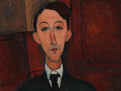 Amedeo Modigliani, Ritratto del pittore Manuel Humbert, particolare