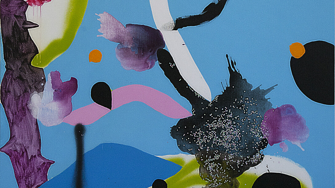 Caterina Silva, After the drowning (detail), acrylic, spraypaint, oil, water soluble oil and glitter on linen, 140 x 200 cm, 2015