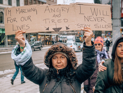 Protest by activists