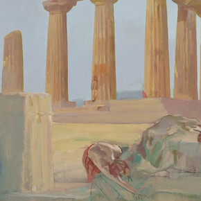 Isabel Baquedano, Escena en el templo de Apolo en Corinto, 1980. Cortesía del Museo de Bellas Artes de Bilbao