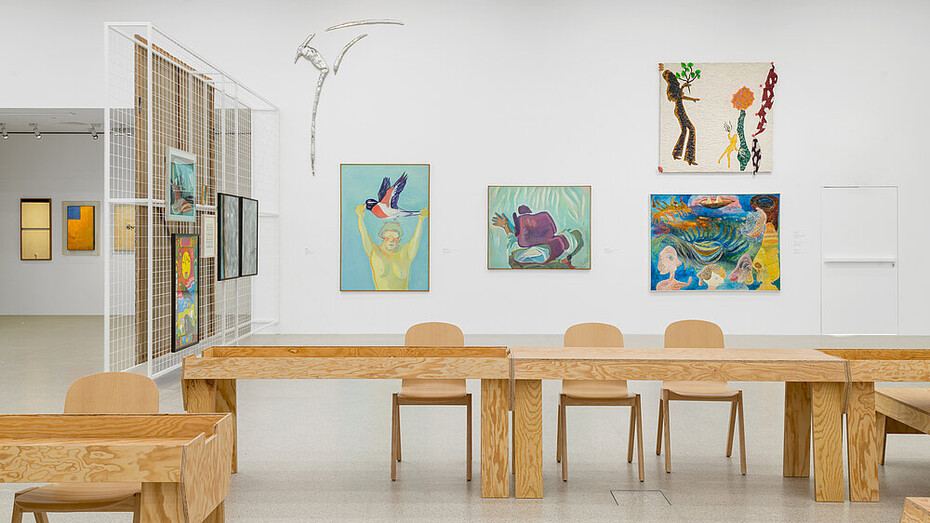 Verschiedene künstler, Nie endgültig! Das museum im wandel, ausstellungsansicht. Mit freundlicher genehmigung des Mumok