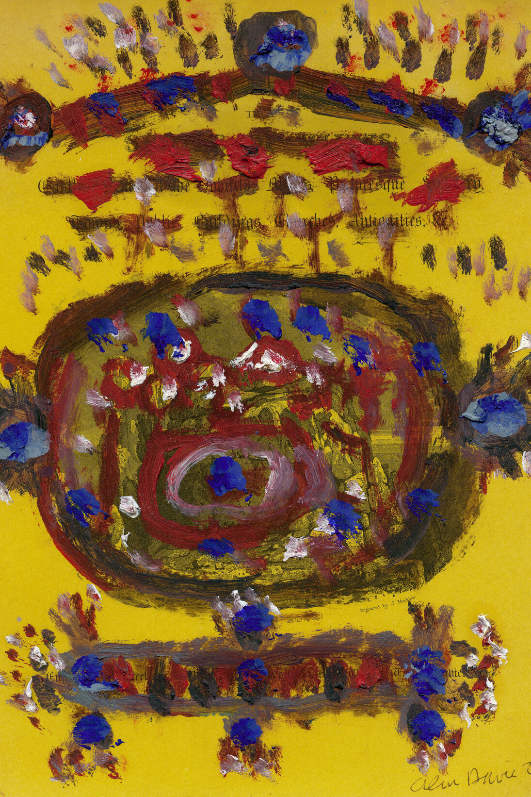 Alan Davie, The Alchemists Thoughts opus OG.3789, 2012, oil on paper, 11 x 8 3/8 in/28 x 21.4 cm