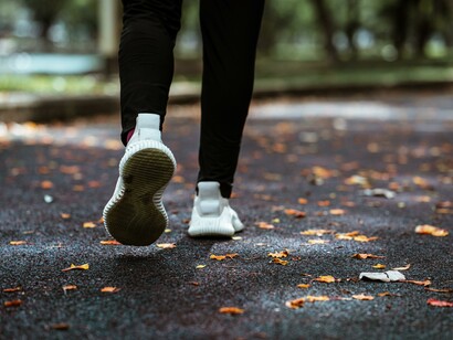 Person running in the park 