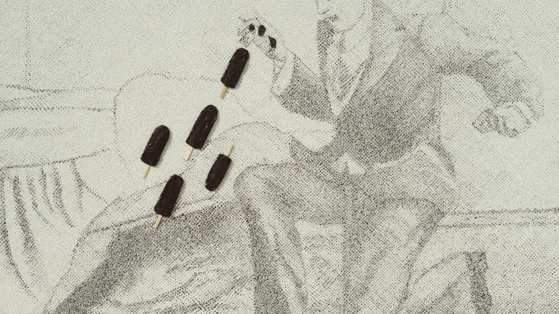 Farhad Moshiri, "I Scream Float" 2014, Acrylic beads and wood on canvas on board, 57 3/4 x 69 inches / 147 x 175 cm, Courtesy Galerie Perrotin