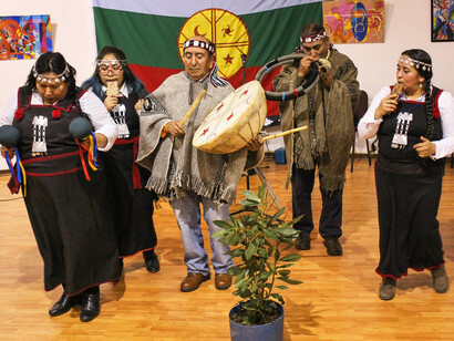 La agrupación musical Newén Purrún en concierto