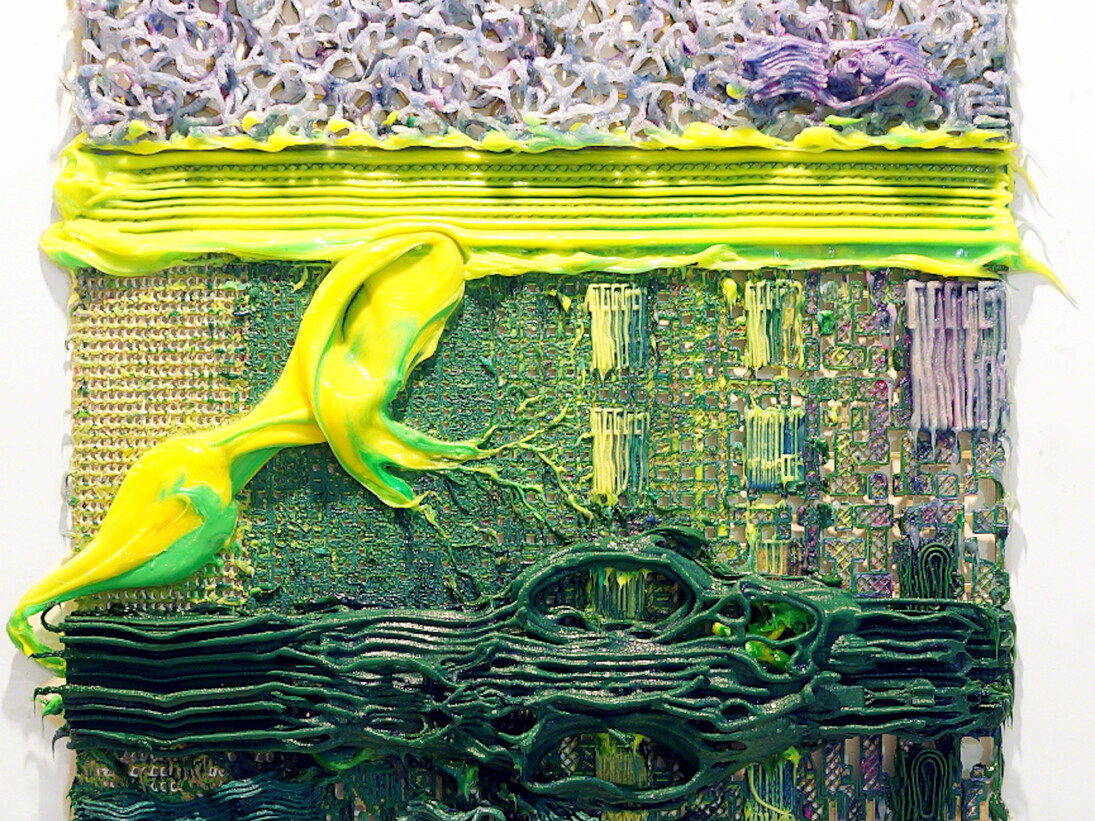 Fabian Marcaccio, Engineered Paintant #1, 2017. Courtesy of Unix Gallery