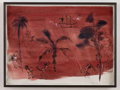 Kara Walker, West Indies, 2014, Watercolor on paper, 22 x 30 inches (55.9 x 76.2 cm). © Kara Walker; courtesy of Sikkema Jenkins & Co., New York