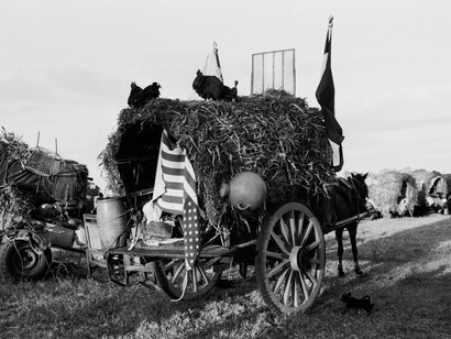 Carretas peregrinas hacia Popoyuapa en la estación río Gil González de Rivas, Nicaragua (1997)
