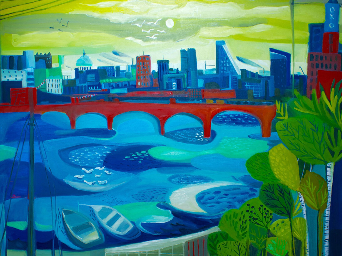 Natalie Rymer, The River that shaped the City,
Oil on Canvas, 120 x 100 cm