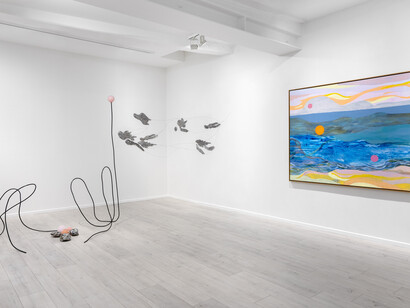 Installation view, Coastal settlers and species from the sea, Andréhn-Schiptjenko Paris, France, 2025. Courtesy of the Artist and Andréhn-Schiptjenko © Alexandra de Cossette