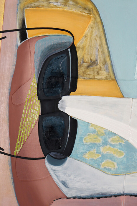 Magalie Guerin
Untitled (hat-visor) 
2016
Oil on canvas - cm. 50.8x40.6 (in. 20 x16 ).
