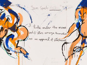 Norman Bluhm and John Yau, Sam Spade haiku #1, circa 1988. Courtesy of Schneider Museum of Art
