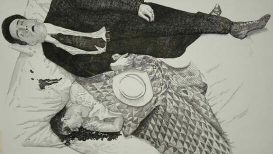 Hélène Depotte, Roméo et Juliette, 2011, Inchiostro su carta, 116 x 157 cm, Courtesy Gagliardi Art System, Torino