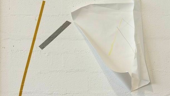 Sans titre, 2013, paper, ink and tape, 150 x 140 cm, ephemeral
