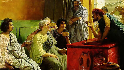 Lawrence Alma-Tadema, "The wine shop"