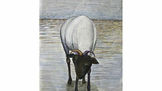 Karen Diefenbach, Mattino, 2010, Mixed media on paper, 44 x 31 in; 111.8 x 78.7 cm