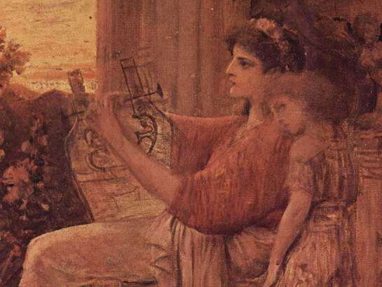 Apenas te miro, ya no puedo hablar; mi lengua queda inerte, un sutil fuego corre bajo mi piel, nada veo con mis ojos... Gustav Klimt (1862-1918)  «Sapho». 1888-1890, óleo sobre lienzo. Museo de Viena, Austria 