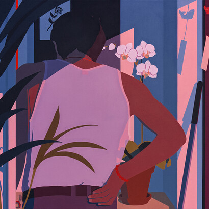Adrian Kay Wong, Remains dark red (detail), 2026. Courtesy of Hashimoto Contemporary