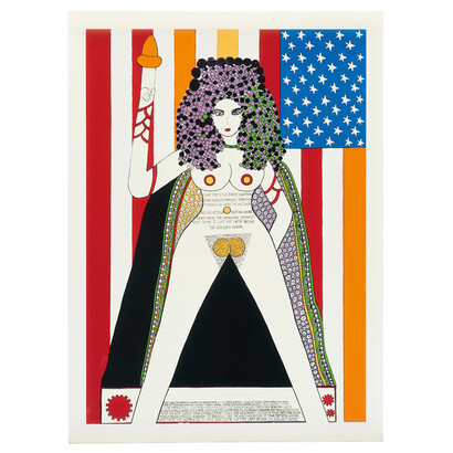Dorothy Iannone, The Statue Of Liberty, 1977, silkscreen print on paper, signed, 83,5 x 60 cm © DR Courtesy of the artist and Air de Paris, Paris
