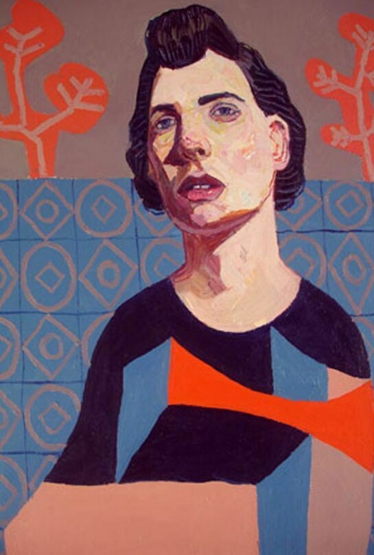 Meirion Ginsberg, Girl with the Patterned Dress, oil on canvas, 2013, 40 x 30 cm