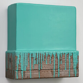 Johannes Girardoni, Dripbox - Phthalo blue green, 2024. Courtesy of PDX Contemporary Art Gallery