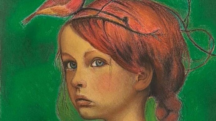 Peppino Fusar Poli, Olivia e l'uccellino, foto di Elisabetta Cantù Berzio