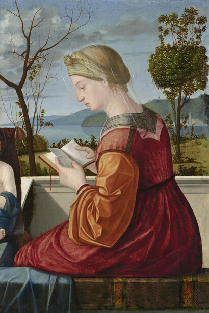 Vittore Carpaccio, Lesende Maria, um 1505–1510. Mit freundlicher Genehmigung der Staatsgalerie Stuttgart