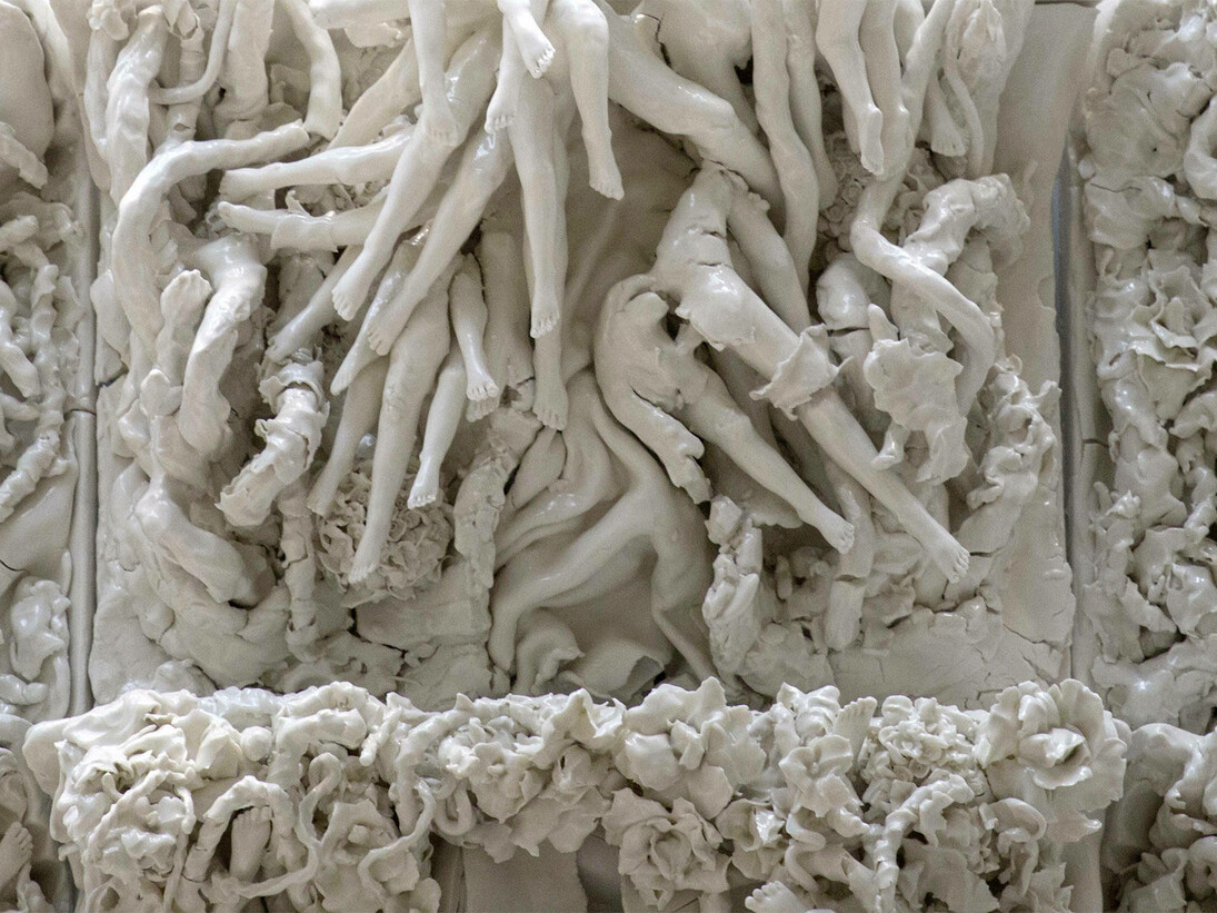 399 Days (detail), Rachel Kneebone, 2012 – 2013. © Rachel Kneebone. Photograph © Victoria and Albert Museum, London