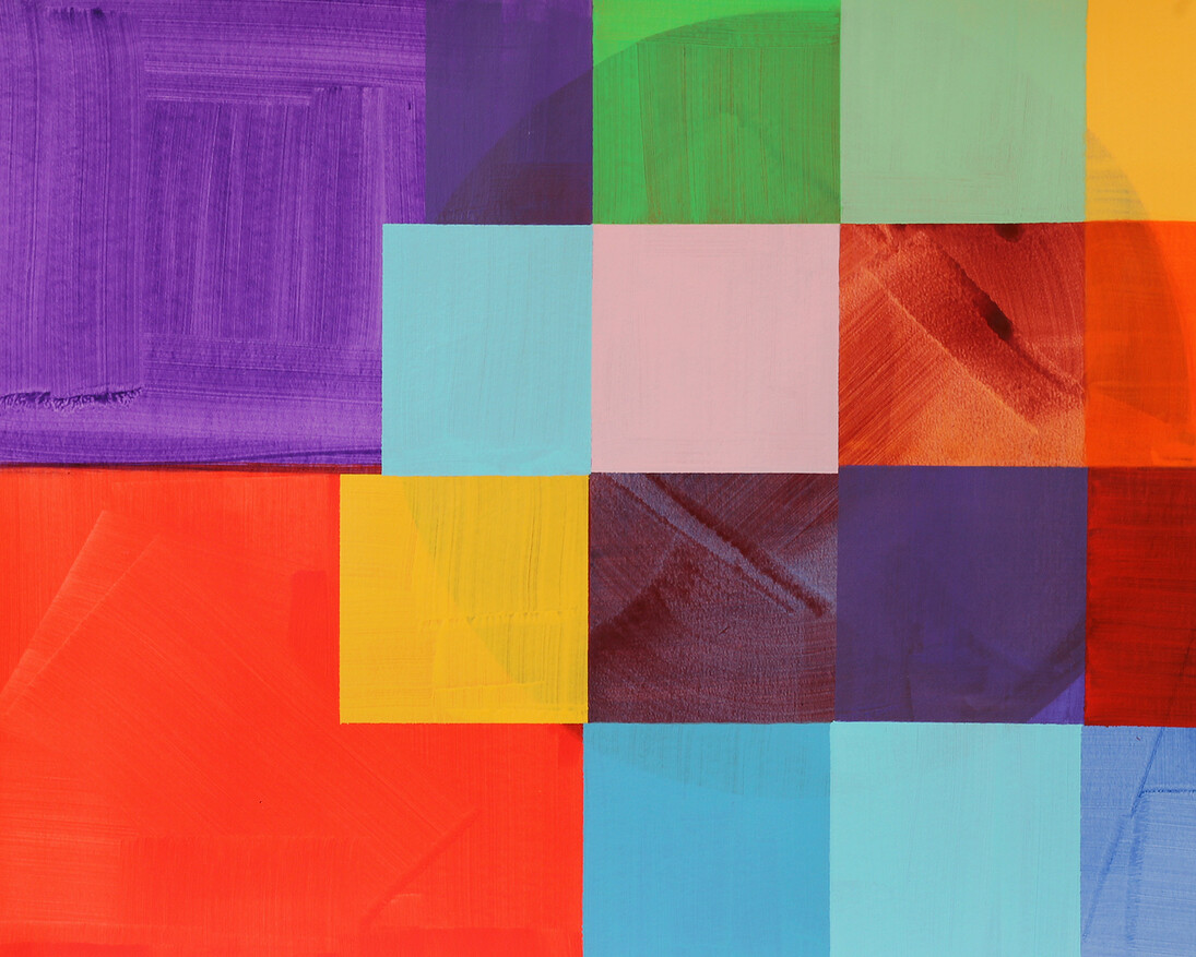 Pearled and Pasted, 2016, Acrylic on paper, 60 x 76 cm. Courtesy of FOLD