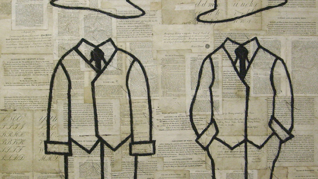 Louise Laplante, The Art of Penmanship and the Conclusion of Wills 2015 29 x 36 inches, 2015