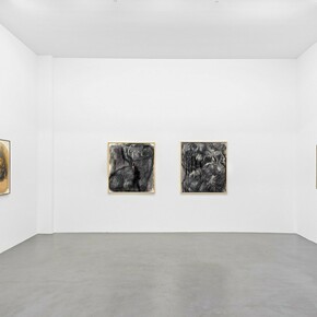 William Tucker, Charcoal Drawings, Installation view. Buchmann Galerie, 2017. 