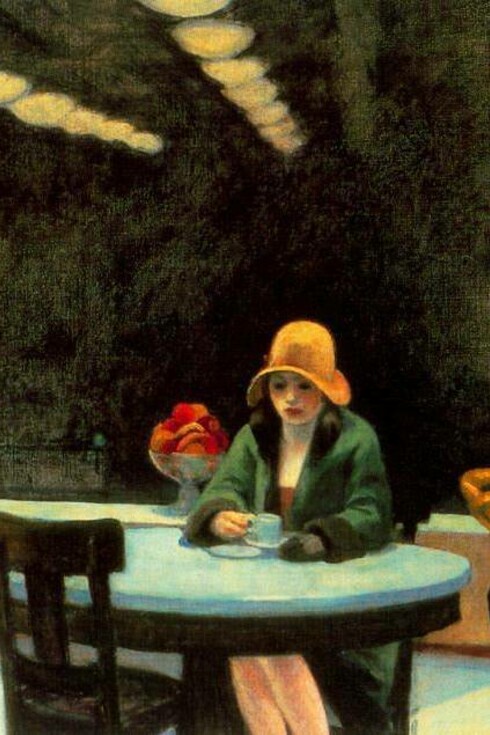 Edward Hopper, Tavola calda, olio su tela, 1927