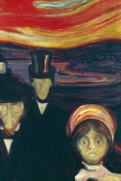 "Ansiedad", óleo sobre lienzo, Edvard Munch, 1894