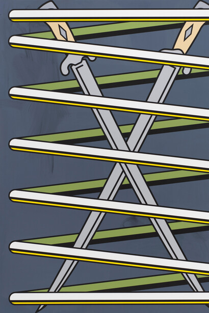 Adam McEwen, Untitled (detail), 2024. Acrylic on canvas 72 x 57 x 1 1/2 inches (182.9 x 144.8 x 3.8
cm)
© Adam McEwen Photo: Maris Hutchinson Courtesy of the artist and Gagosian