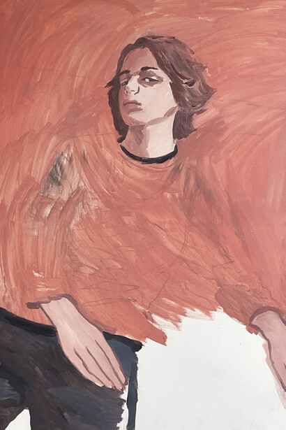 Pax Paloscia, Ragazzo in rosa. Courtesy of Crumb Gallery