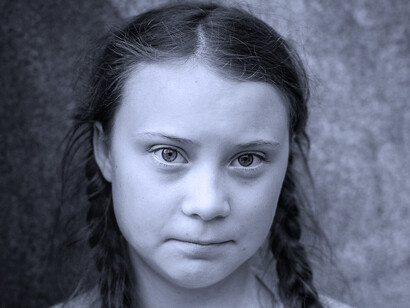 Greta Thunberg, activista medioambiental sueca, centrada en los riesgos planteados por el calentamiento global