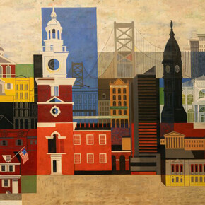 Morris Berd, Industrial Philadelphia, the workshop of the world, 1952. Courtesy of Pennsylvania Academy of the Fine Arts