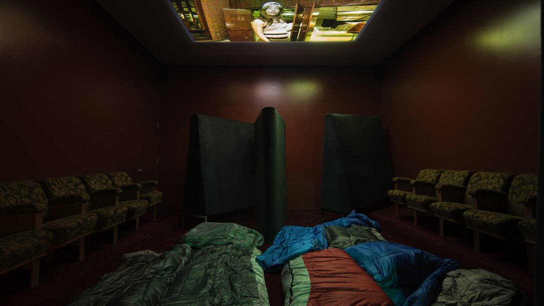 Installation view of Lizzie Fitch/Ryan Trecartin at Regen Projects, Los Angeles. Photo: Fredrik Nilsen. Courtesy Regen Projects, Los Angeles.