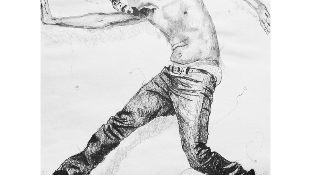 Fahamu Pecou, Caged Bird Study, 2015, Crayon sur papier / Graphite on paper, 48 x 48 cm © Fahamu Pecou, Courtesy Backslash Gallery, Paris