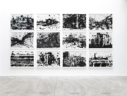 Philippe Cognée, Éclats, exhibition view. Courtesy of Templon