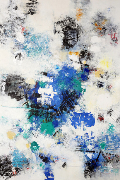 Alfredo Juárez, Camins a Cap Lloc – Roads to Nowhere 1, Acrylic on Canvas, 40” x 30”, Courtesy of Agora Gallery
