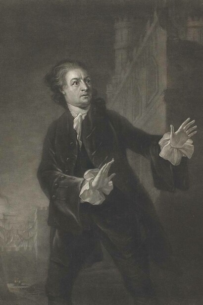 David Garrick in Amleto (Shakespeare, Atto 1, Scena 4), 1754, Metropolitan Museum of Art, New York, US
