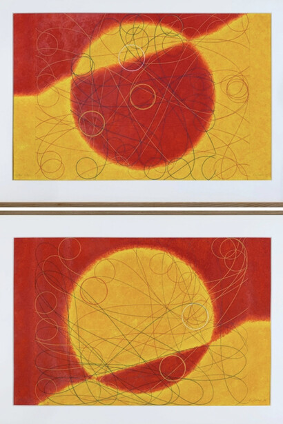 Dorothea Rockburne, (i) Northern sky; (ii) Southern sky (detail), 1992. Courtesy of Marc Selwyn Fine Art