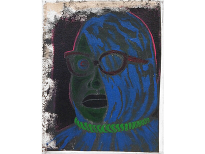 Trenton Doyle Hancock, Little Ploid Blue, 2014, acrylic on canvas, Image courtesy of Hales Gallery, London. Copyright Trenton Doyle Hancock