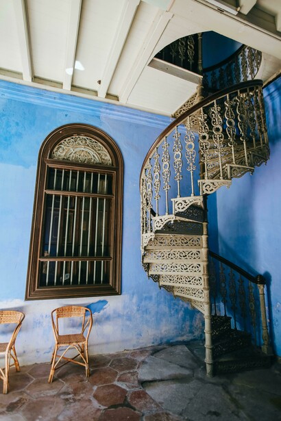 Particolare di un'abitazione a George Town, capitale dell'isola di Penang, Malesia