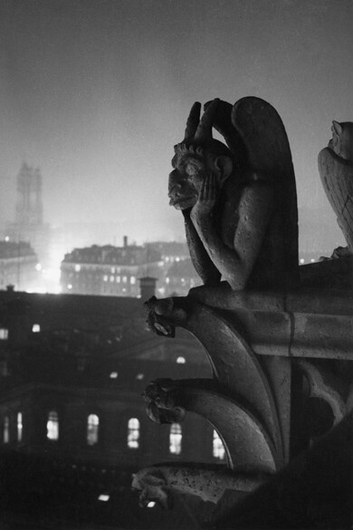 Brassaï, Veduta notturna su Parigi da Notre-Dame, dettaglio, 1933-1934, © Estate Brassaï 