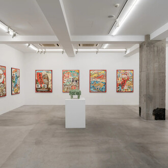 Nobuaki Takekawa, Cat's Ashio Copper mine - Light and darkness, exhibition view. Courtesy of Ota Fine Arts