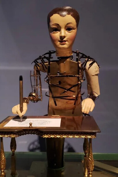 Henry Maillardet, The Draughtsman-Writer, c. 1800, London, England. Brass, steel, wood, and fiber. Metropolitan Museum of Art, New York City